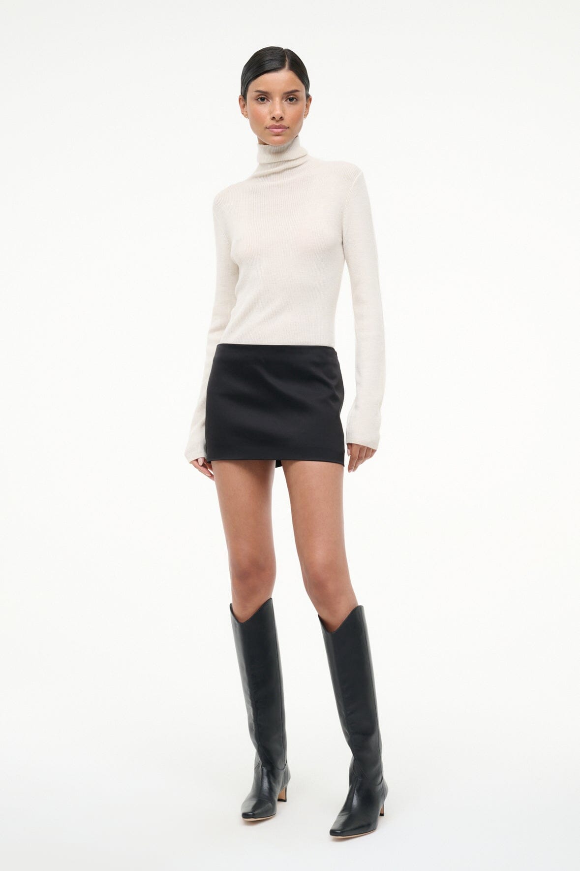 STAUD Clothing Toni Superfinecashmere Sweater Ivory