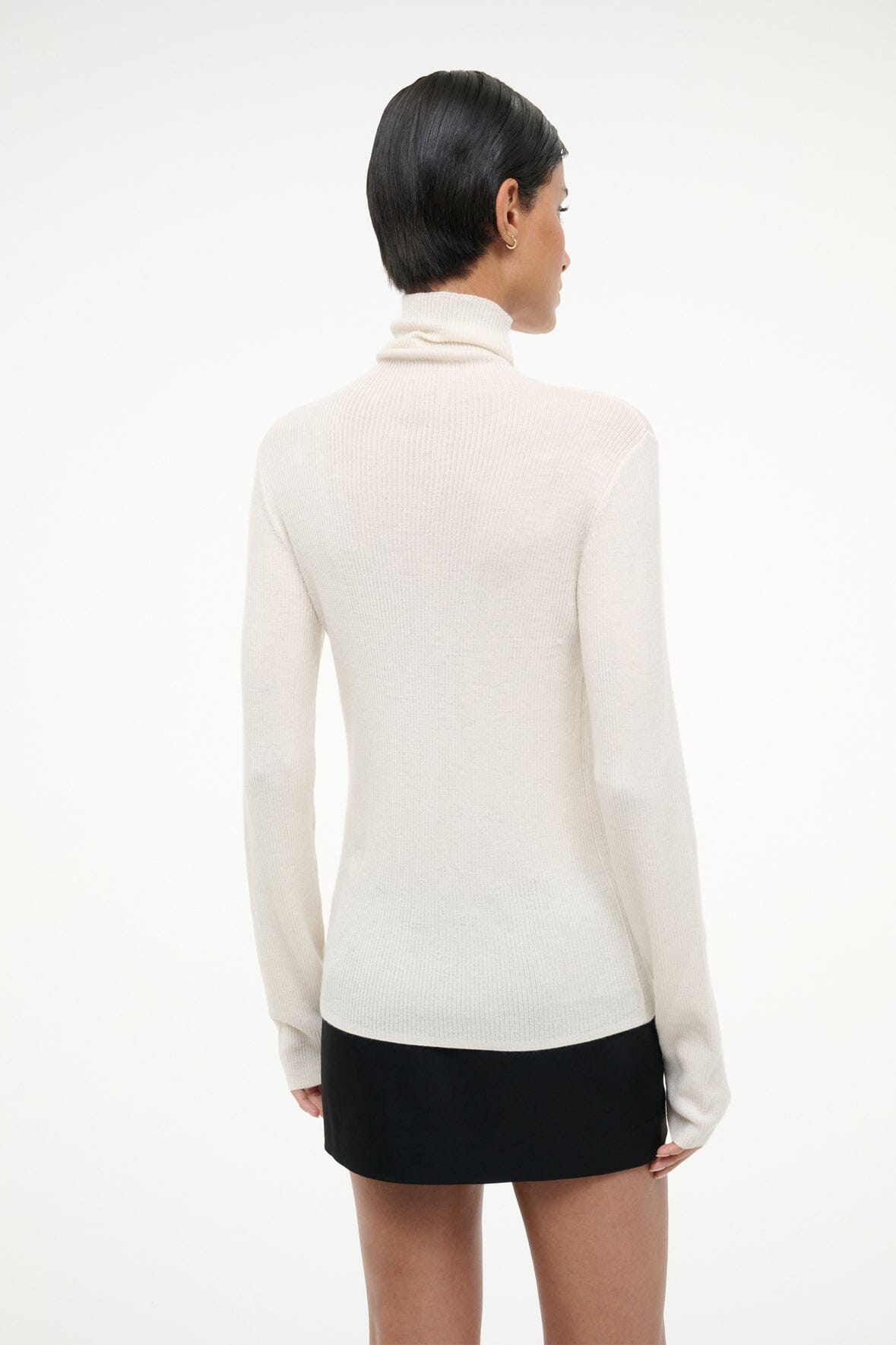 STAUD Clothing Toni Superfinecashmere Sweater Ivory