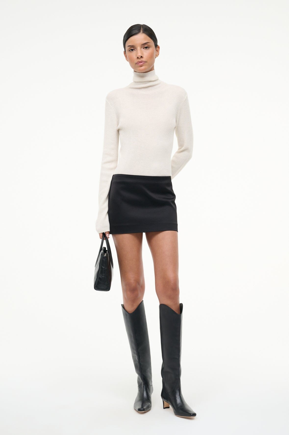 STAUD Clothing Toni Superfinecashmere Sweater Ivory