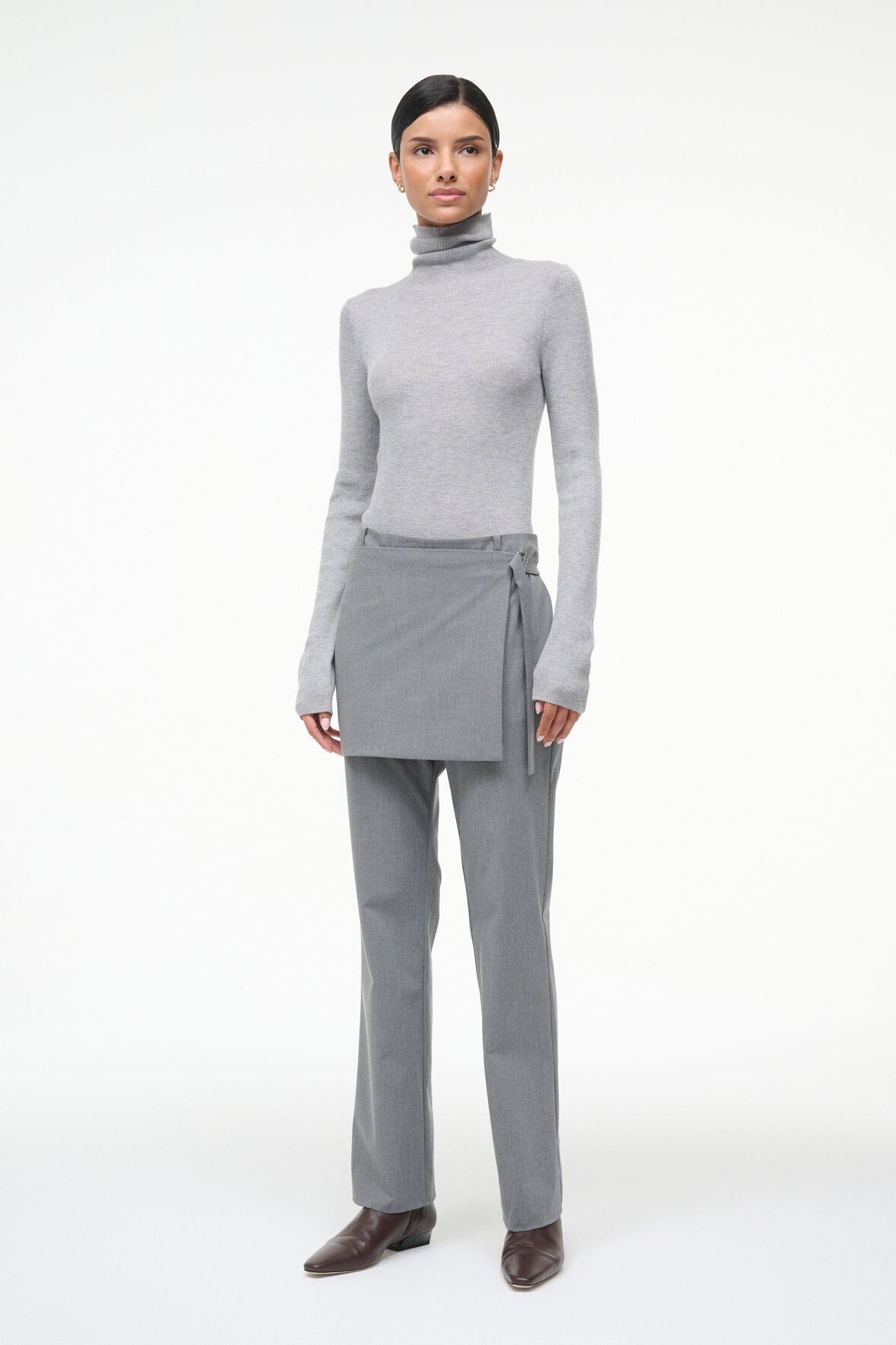 STAUD Clothing Toni Superfinecashmere Sweater Ash Grey