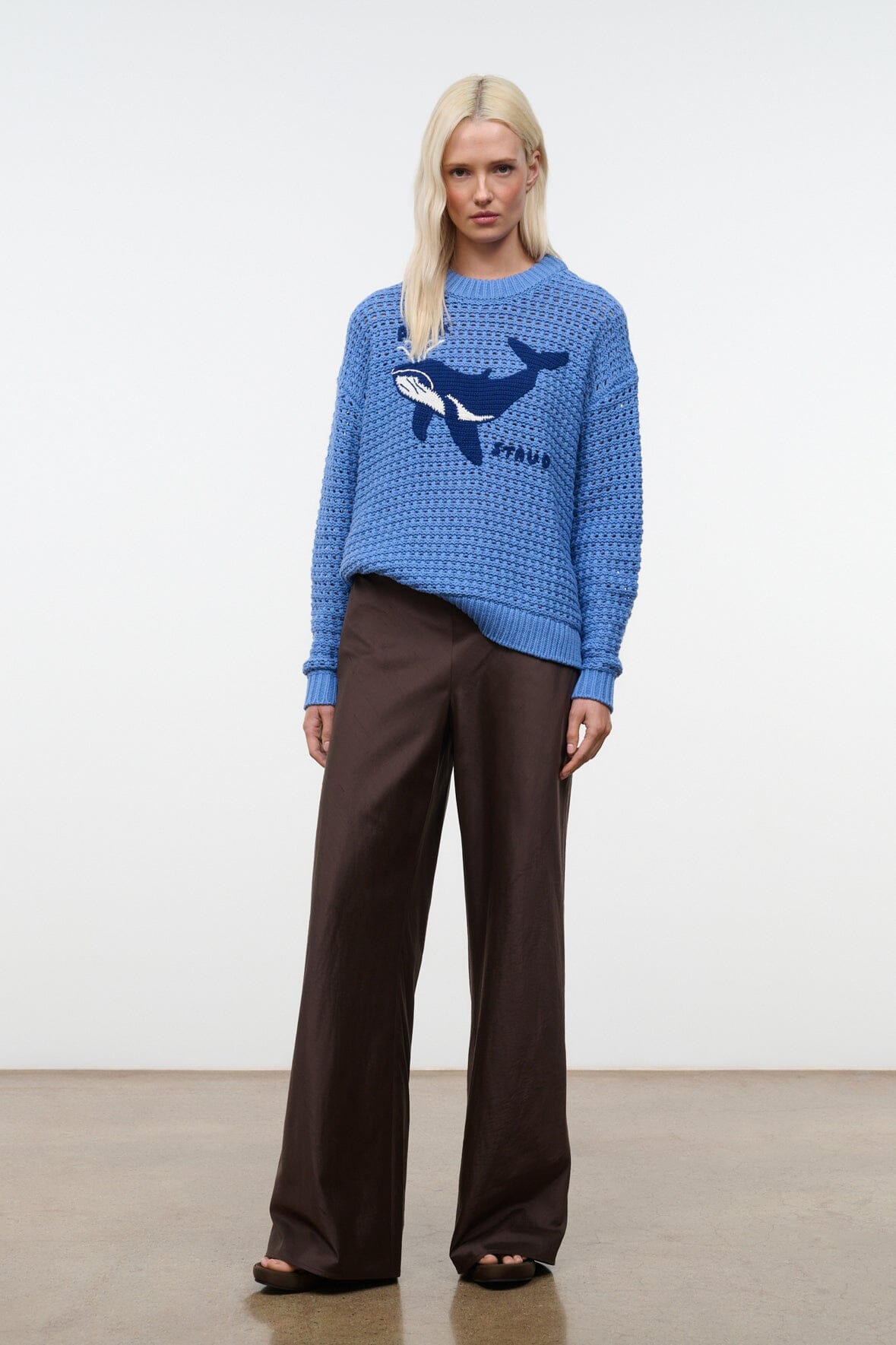 STAUD Clothing Giada Sweater Nantucket Whale