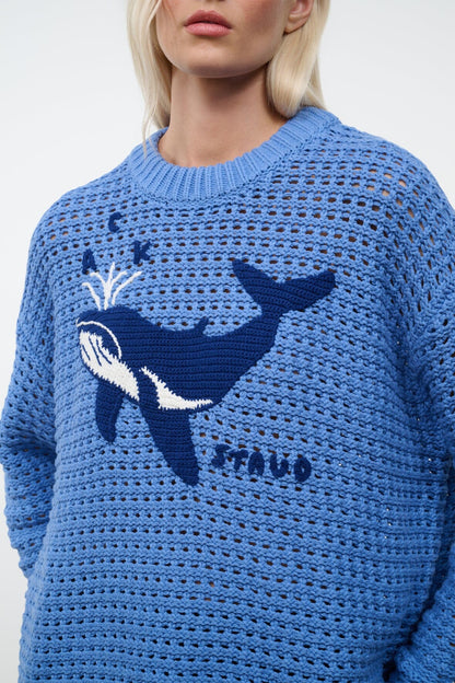 STAUD Clothing Giada Sweater Nantucket Whale