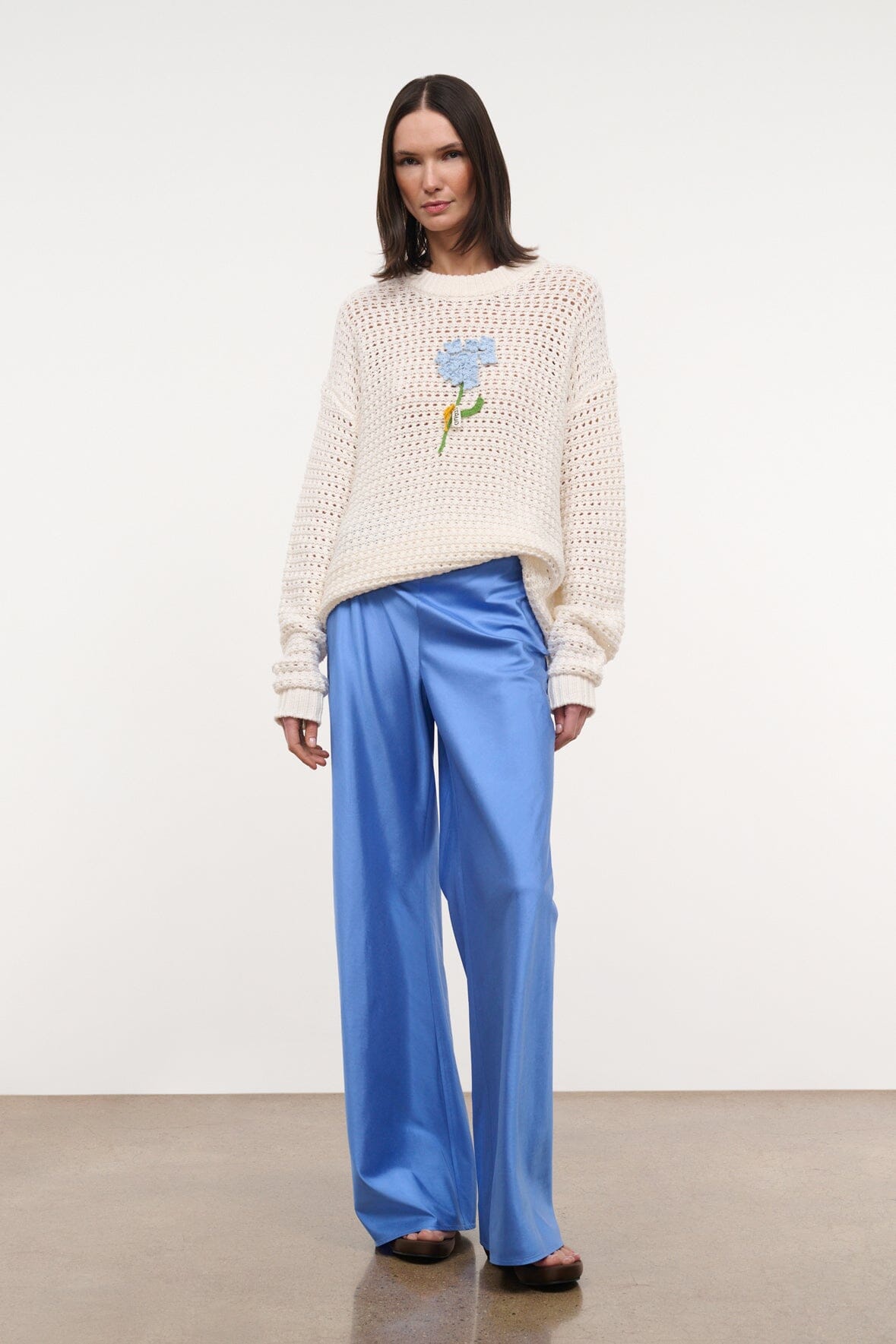 STAUD Clothing Giada Sweater Nantucket Hydrangea