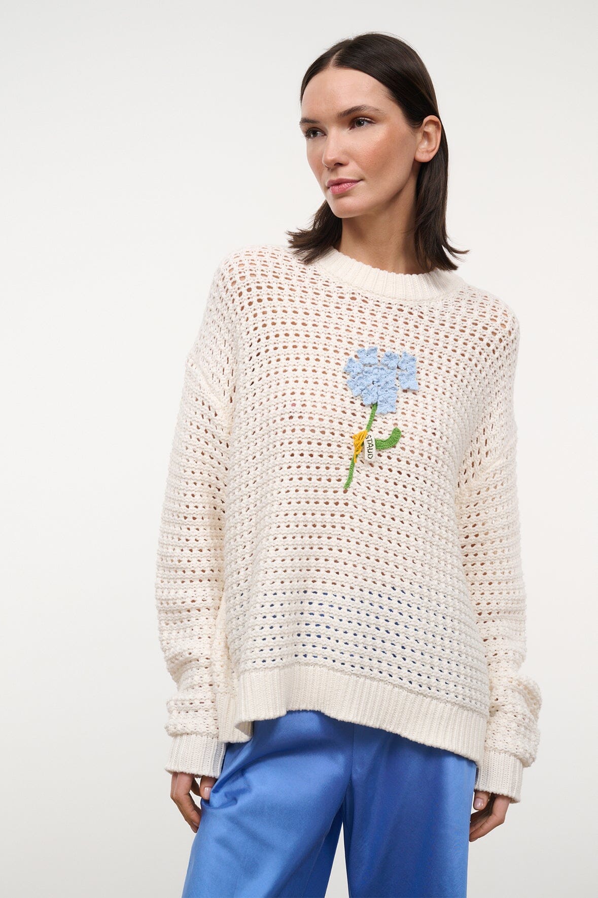 STAUD Clothing Giada Sweater Nantucket Hydrangea