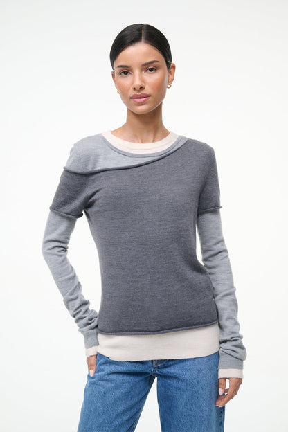 STAUD Clothing Sera Sweater Heather Grey Multi