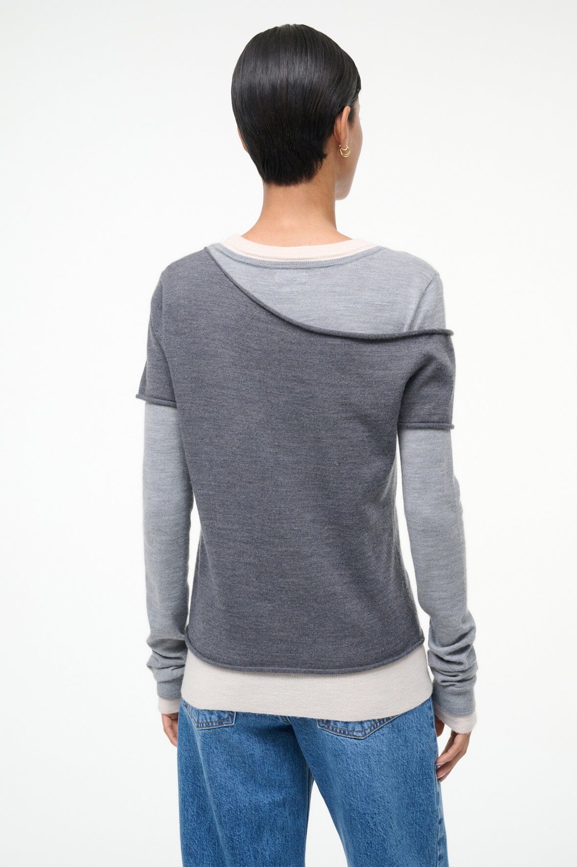 STAUD Clothing Sera Sweater Heather Grey Multi