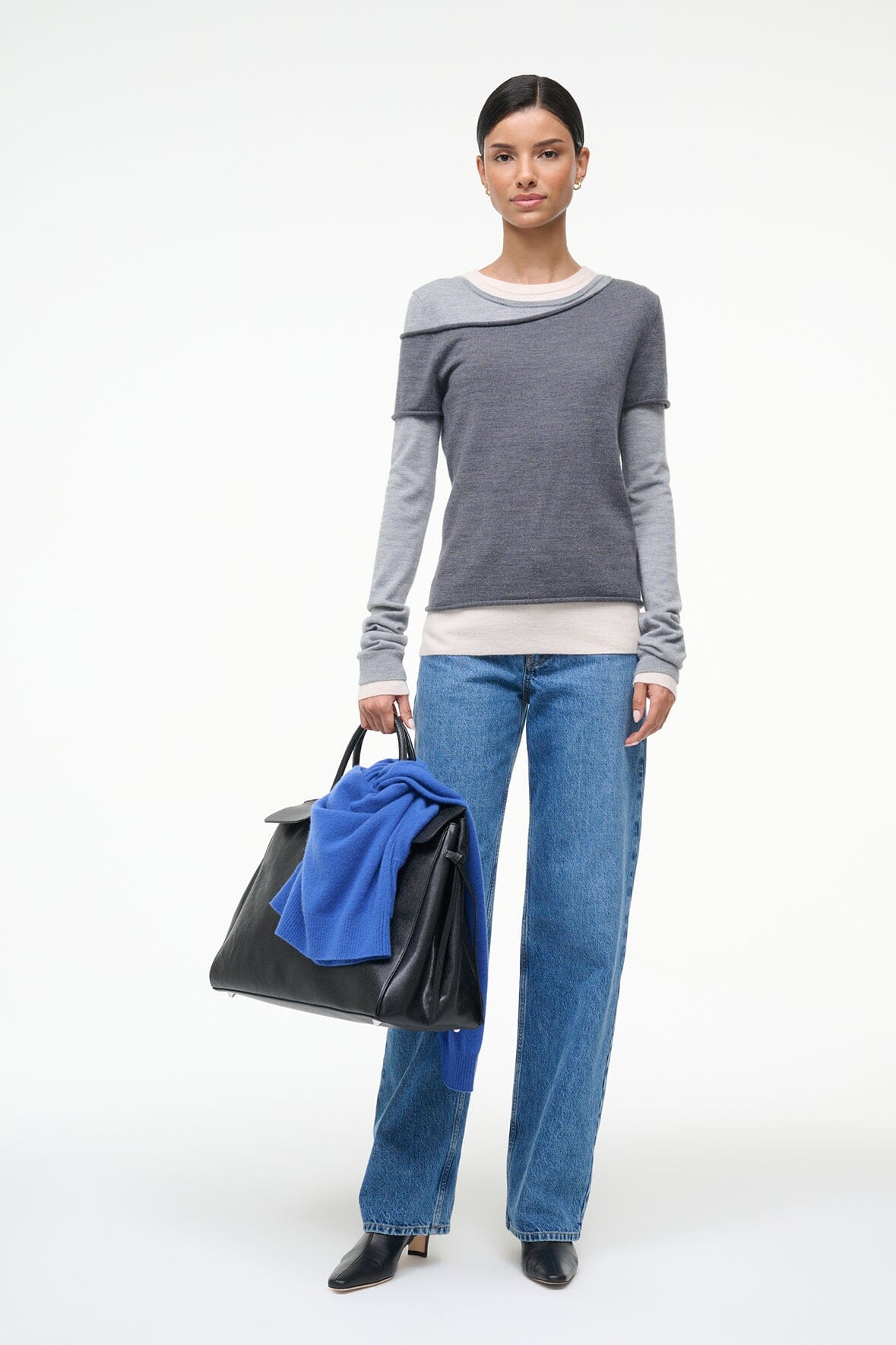 STAUD Clothing Sera Sweater Heather Grey Multi