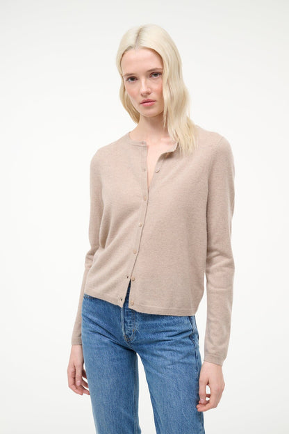 STAUD Clothing Midnight Cashmere Cardigan Stone