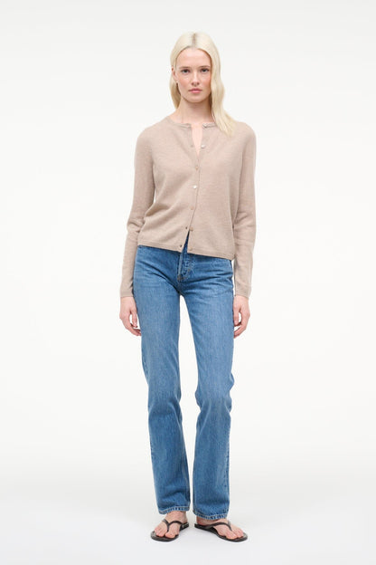 STAUD Clothing Midnight Cashmere Cardigan Stone