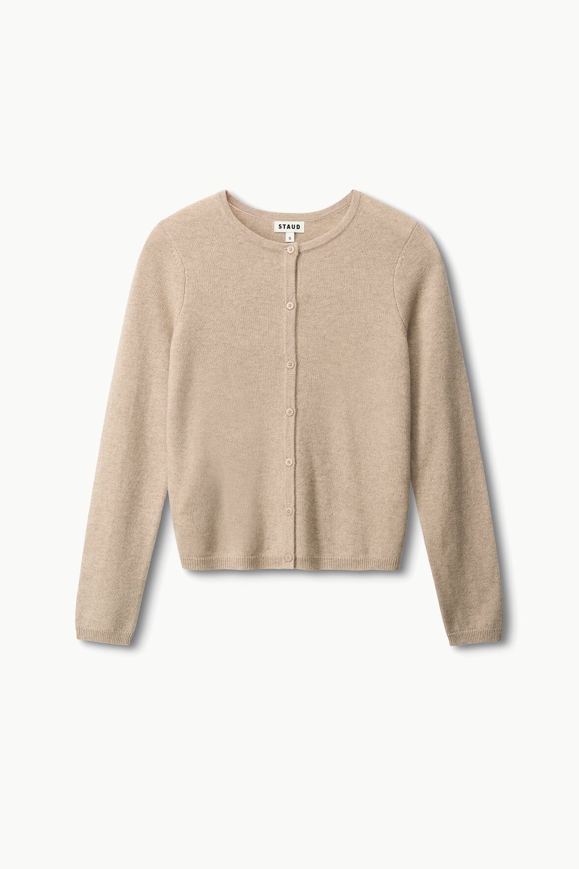 STAUD Clothing Midnight Cashmere Cardigan Stone
