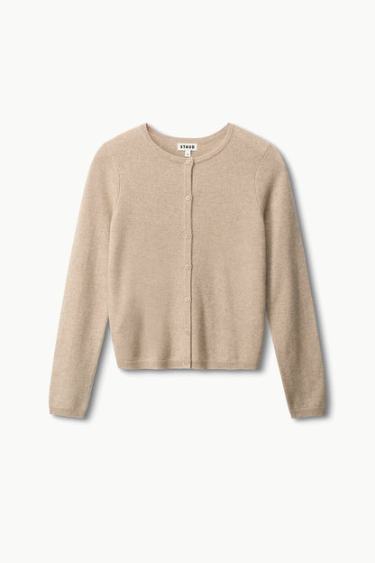 STAUD Clothing Midnight Cashmere Cardigan Stone