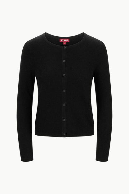 STAUD Clothing Midnight Cashmere Cardigan Black