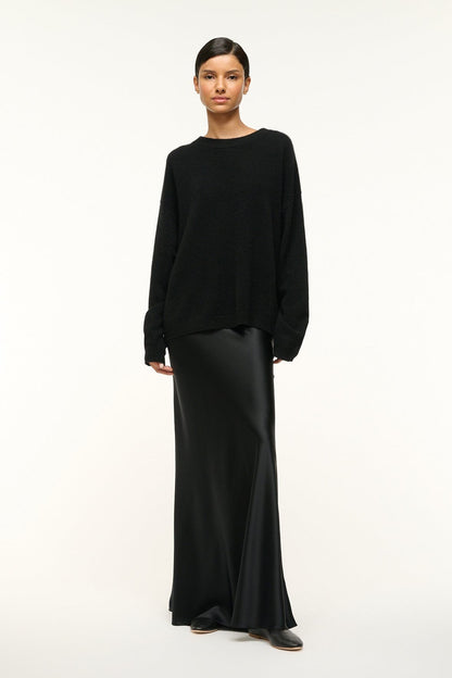 STAUD Clothing Serrano Cashmere Relaxed Crew Black