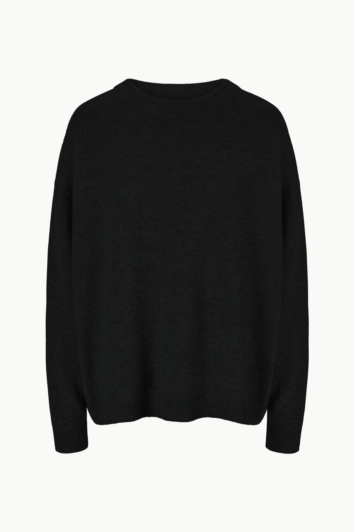 STAUD Clothing Serrano Cashmere Relaxed Crew Black