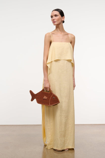 STAUD Dresses|Clothing Valencia Linen Dress Butter