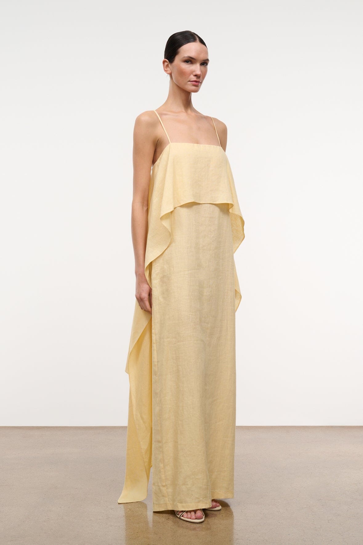 STAUD Dresses|Clothing Valencia Linen Dress Butter
