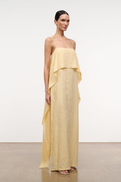 STAUD Dresses|Clothing Valencia Linen Dress Butter