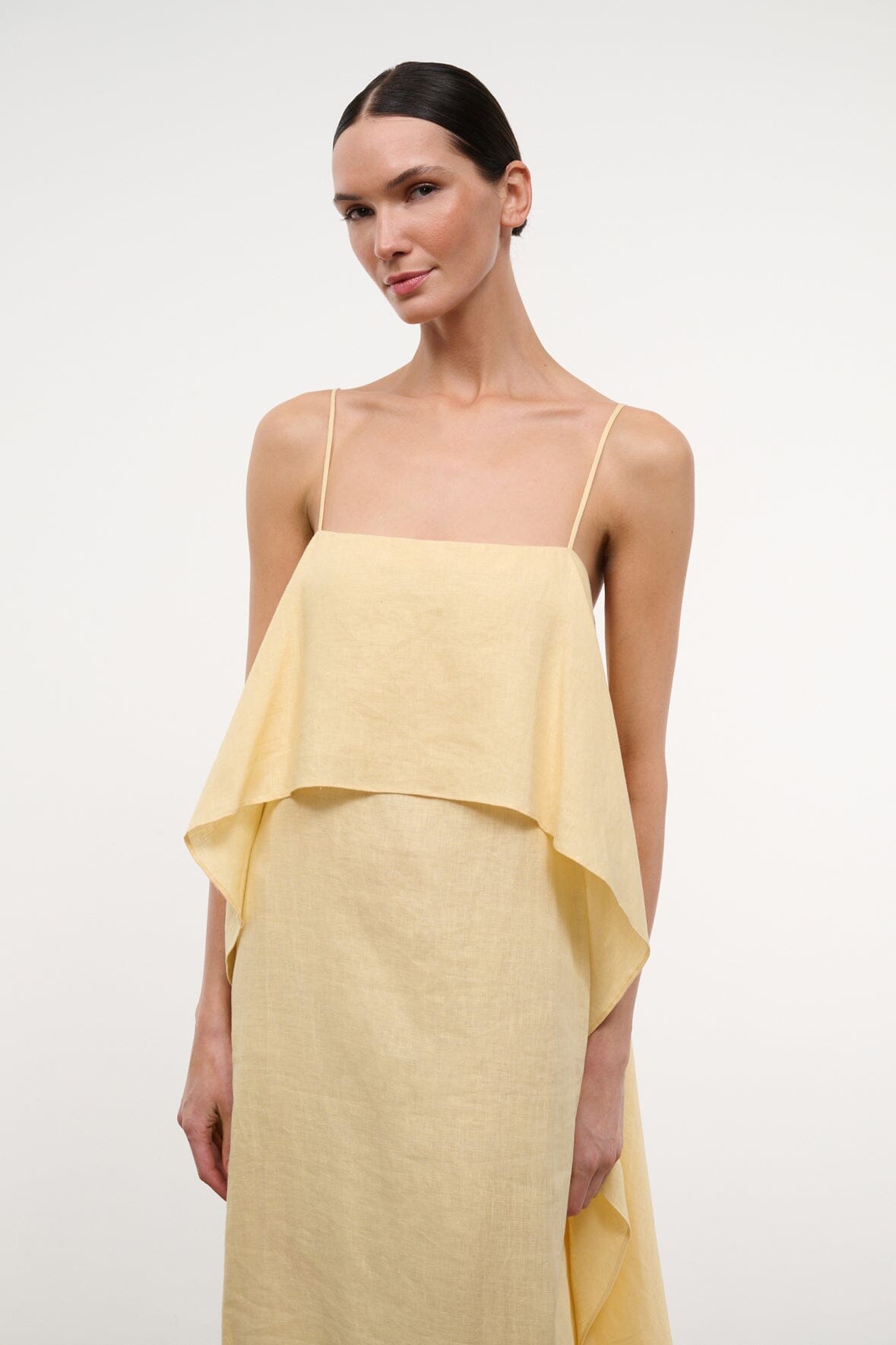 STAUD Dresses|Clothing Valencia Linen Dress Butter