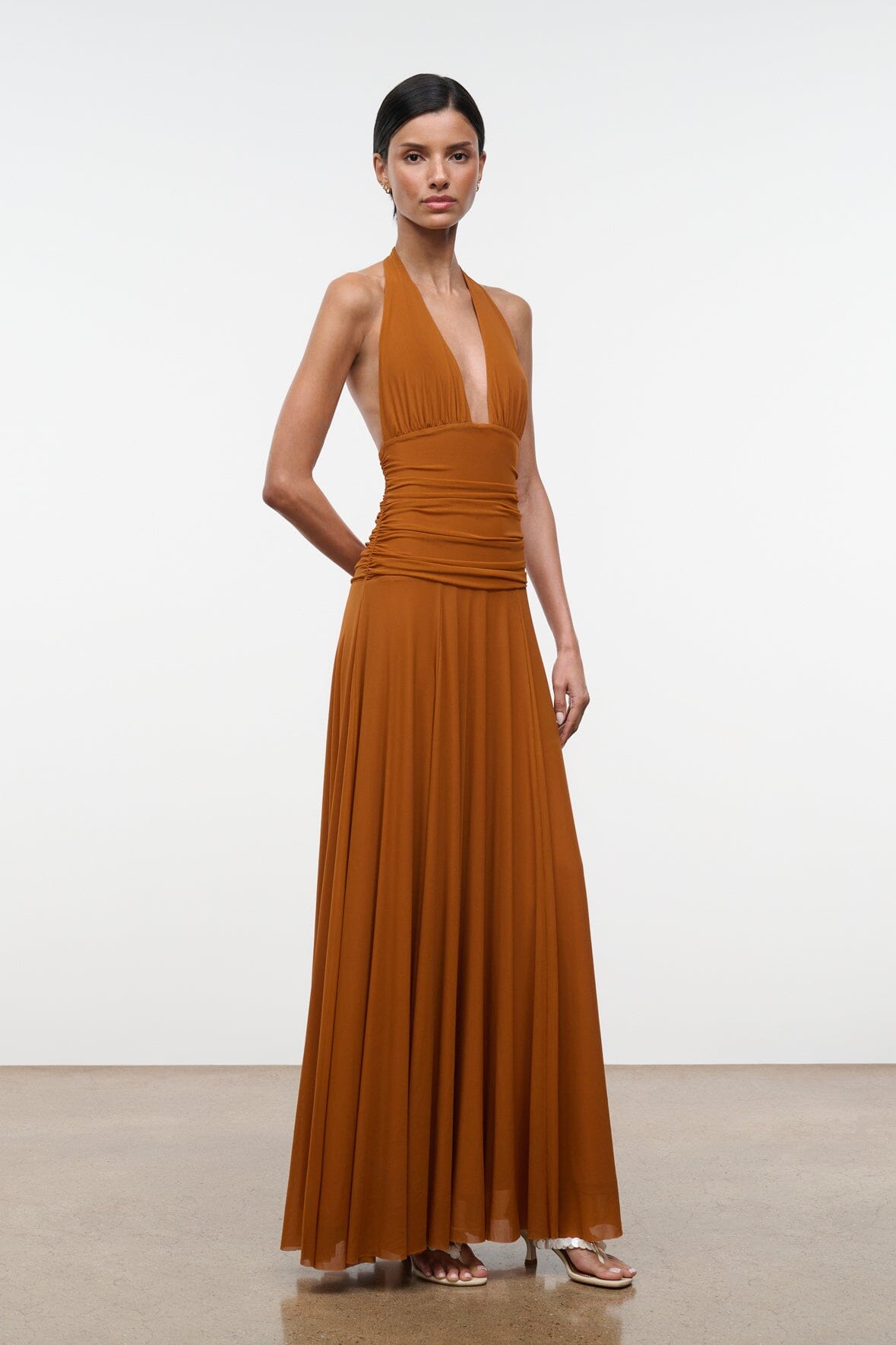 STAUD Dresses|Clothing|New In Alessandra Dress Cocoa Butter