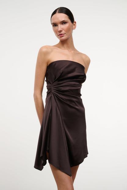 STAUD Dresses|Clothing|New In Adriana Silk Dress Earth