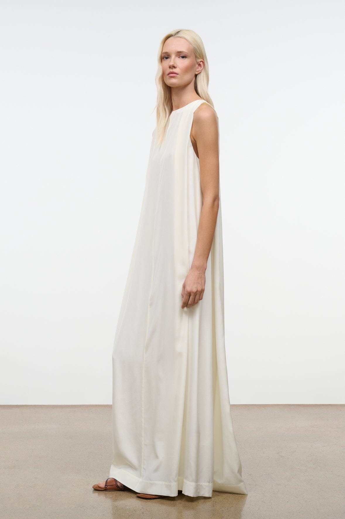 STAUD Dresses|Clothing|New In Dalia Silk Dress Ivory