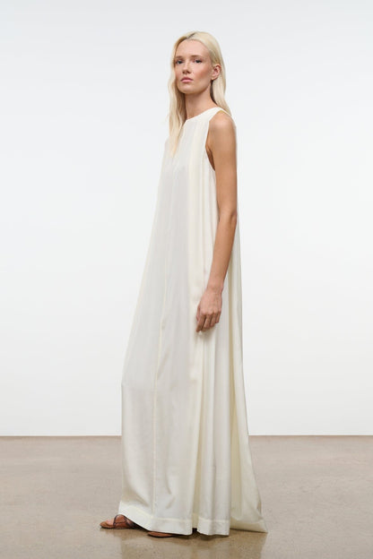 STAUD Dresses|Clothing|New In Dalia Silk Dress Ivory