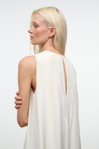 STAUD Dresses|Clothing|New In Dalia Silk Dress Ivory