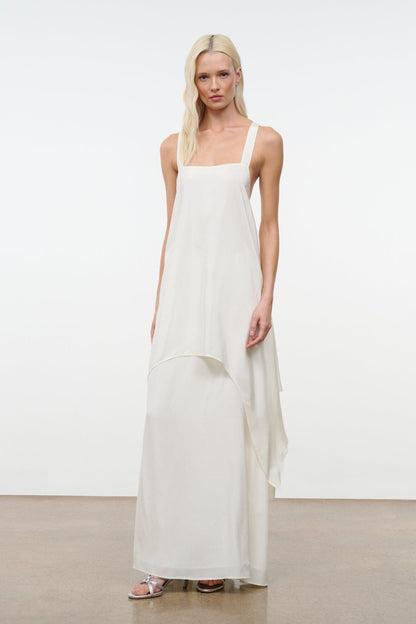 STAUD Dresses|Clothing|New In Kira Silk Dress Ivory
