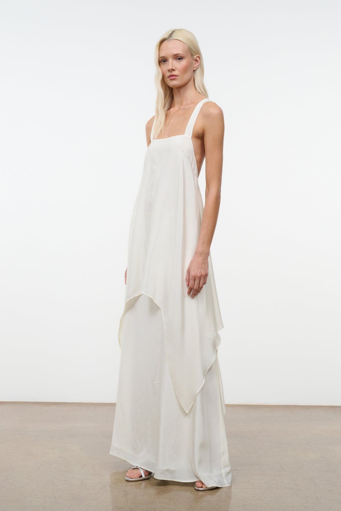 STAUD Dresses|Clothing|New In Kira Silk Dress Ivory