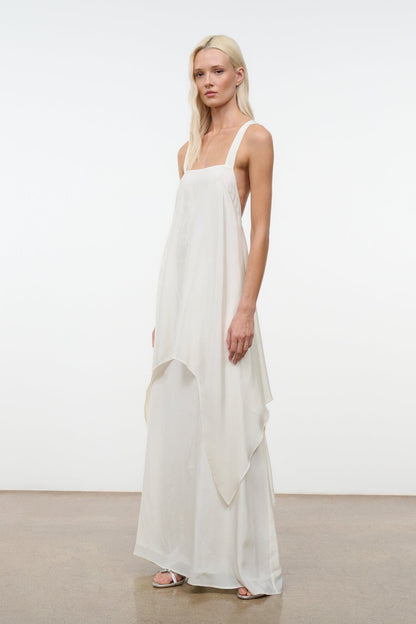 STAUD Dresses|Clothing|New In Kira Silk Dress Ivory