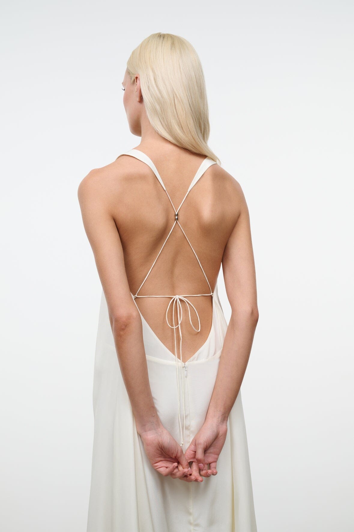 STAUD Dresses|Clothing|New In Kira Silk Dress Ivory