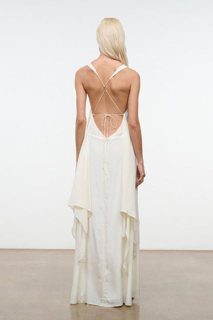 STAUD Dresses|Clothing|New In Kira Silk Dress Ivory