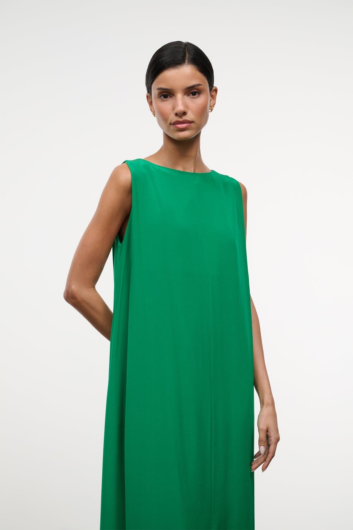STAUD Dresses|Clothing Dalia Silk Dress Kelly