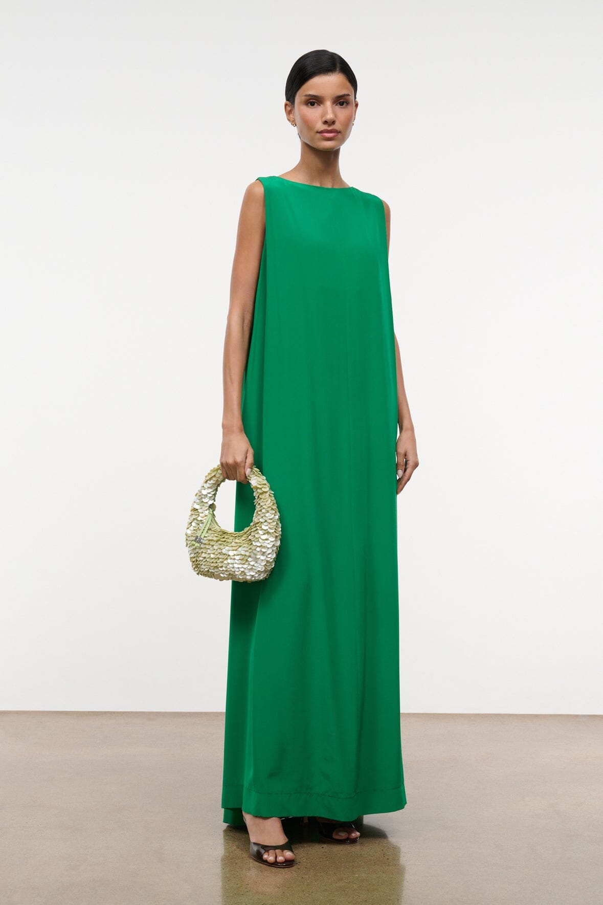 STAUD Dresses|Clothing Dalia Silk Dress Kelly