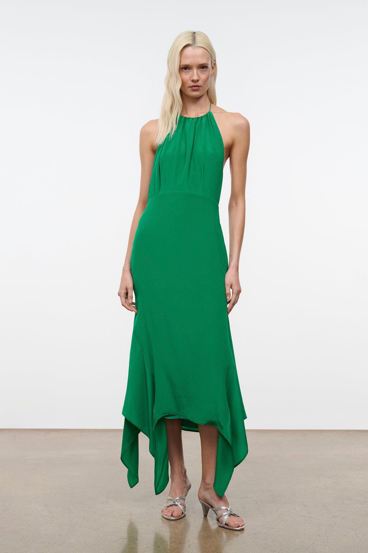 STAUD Dresses|Clothing|New In Bianca Silk Dress Kelly