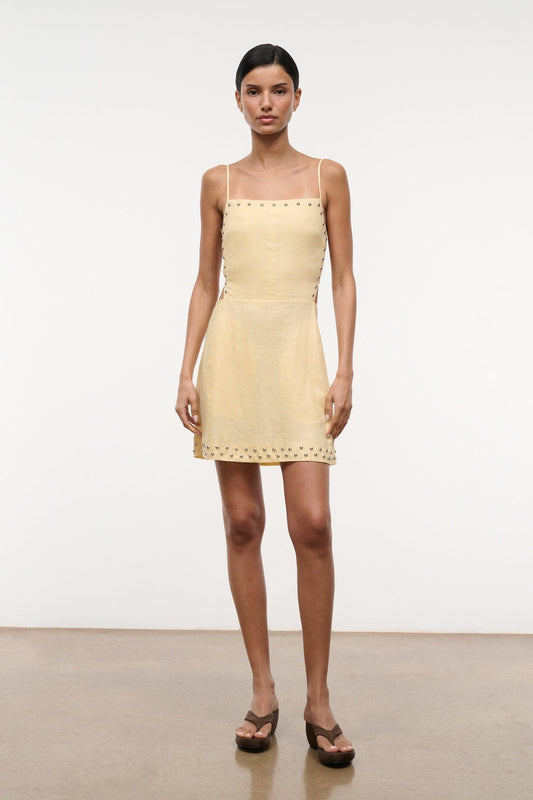 STAUD Dresses|New In|Clothing Angelique Linen Dress Butter Studs