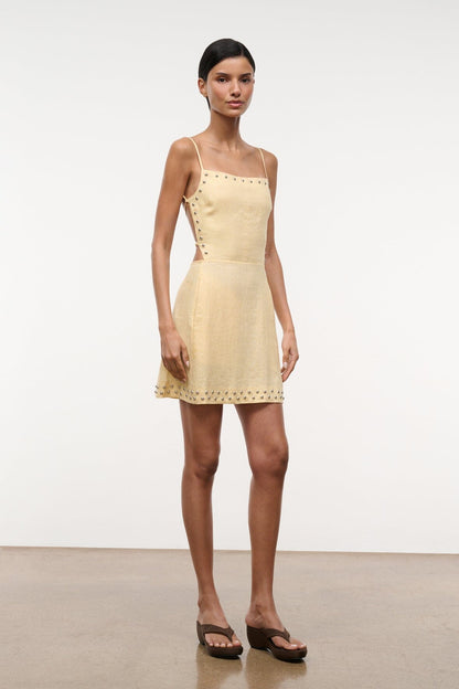 STAUD Dresses|New In|Clothing Angelique Linen Dress Butter Studs