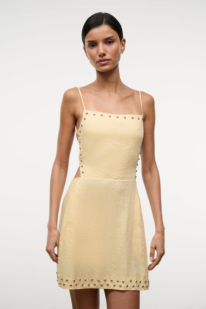STAUD Dresses|New In|Clothing Angelique Linen Dress Butter Studs