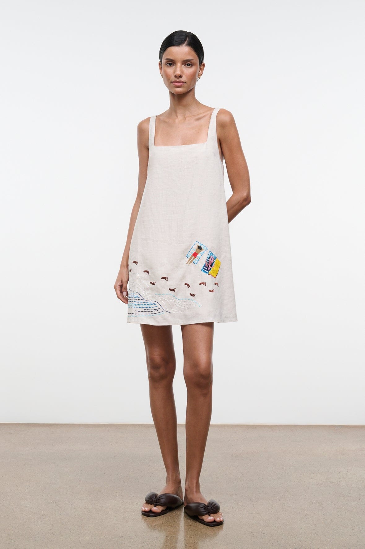 STAUD Dresses|Clothing Brio Linen Dress Natural