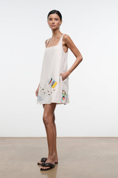 STAUD Dresses|Clothing Brio Linen Dress Natural