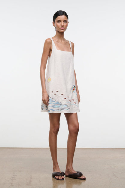 STAUD Dresses|Clothing Brio Linen Dress Natural