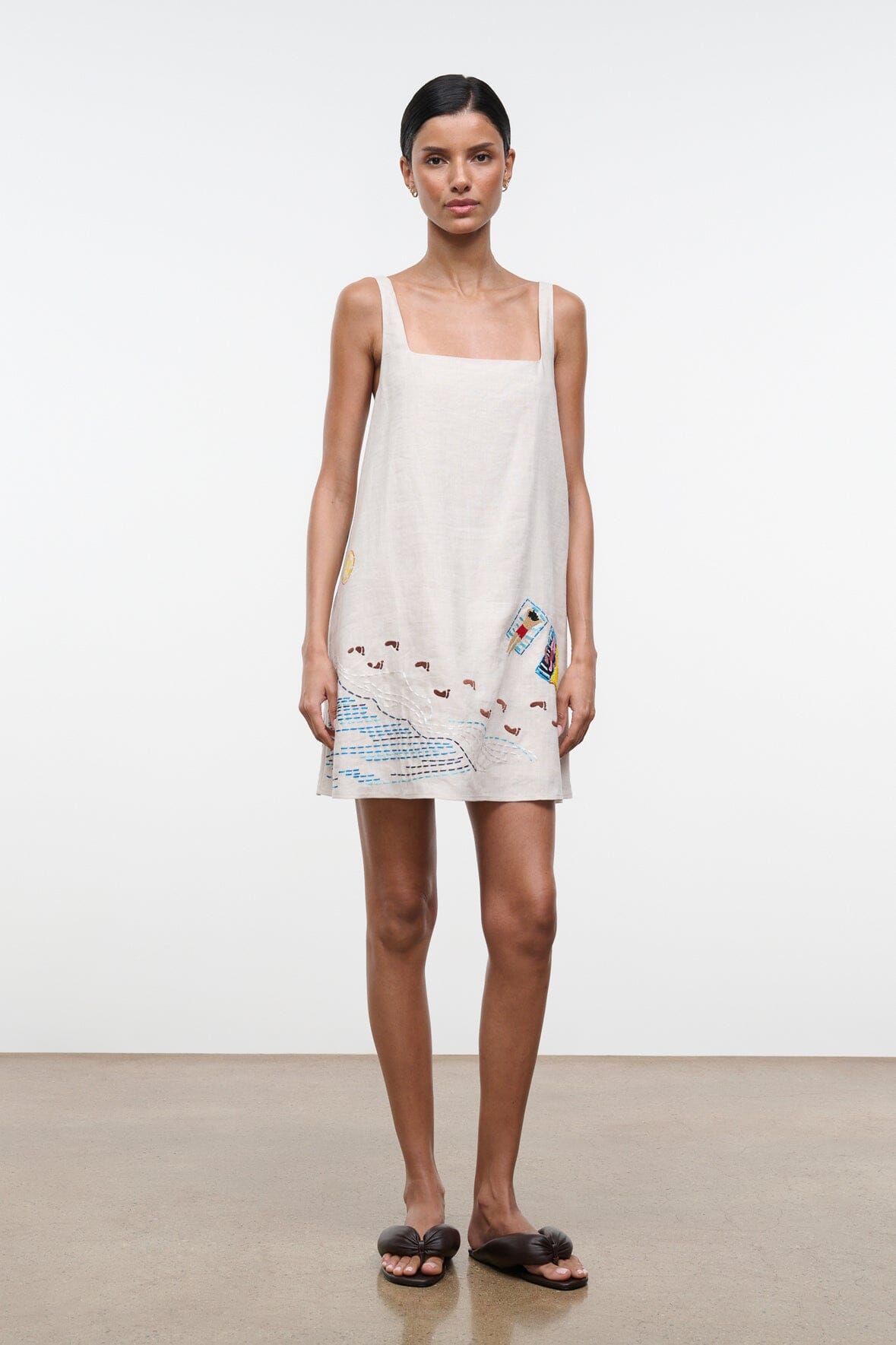 STAUD Dresses|Clothing Brio Linen Dress Natural