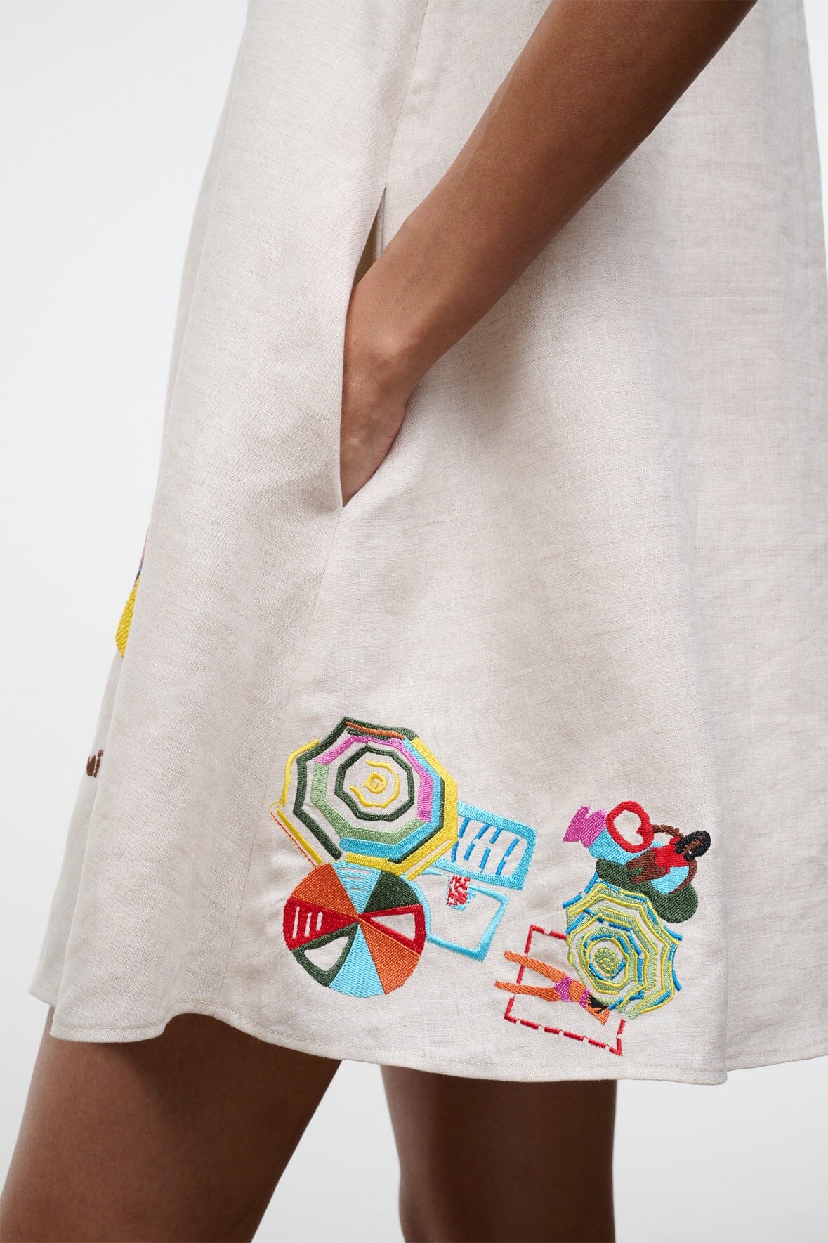 STAUD Dresses|Clothing Brio Linen Dress Natural