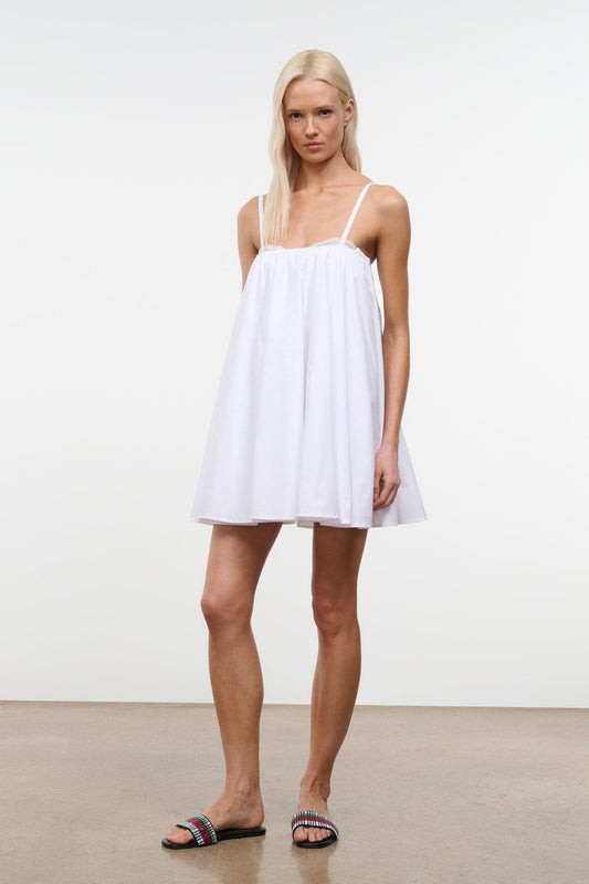 STAUD Dresses|New In|Clothing Cecily Mini Dress White Babydoll Dress