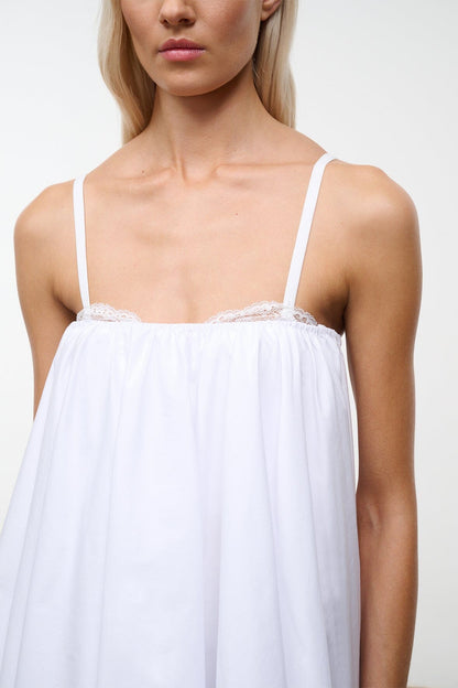 STAUD Dresses|New In|Clothing Cecily Mini Dress White Babydoll Dress