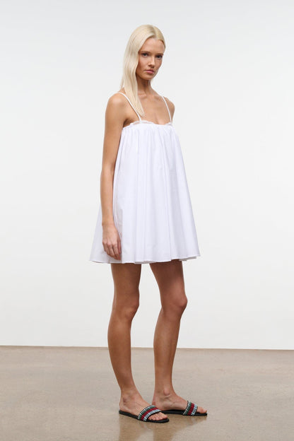 STAUD Dresses|New In|Clothing Cecily Mini Dress White Babydoll Dress