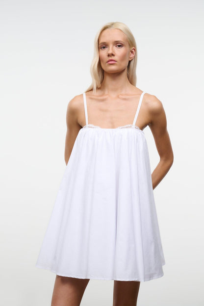STAUD Dresses|New In|Clothing Cecily Mini Dress White Babydoll Dress