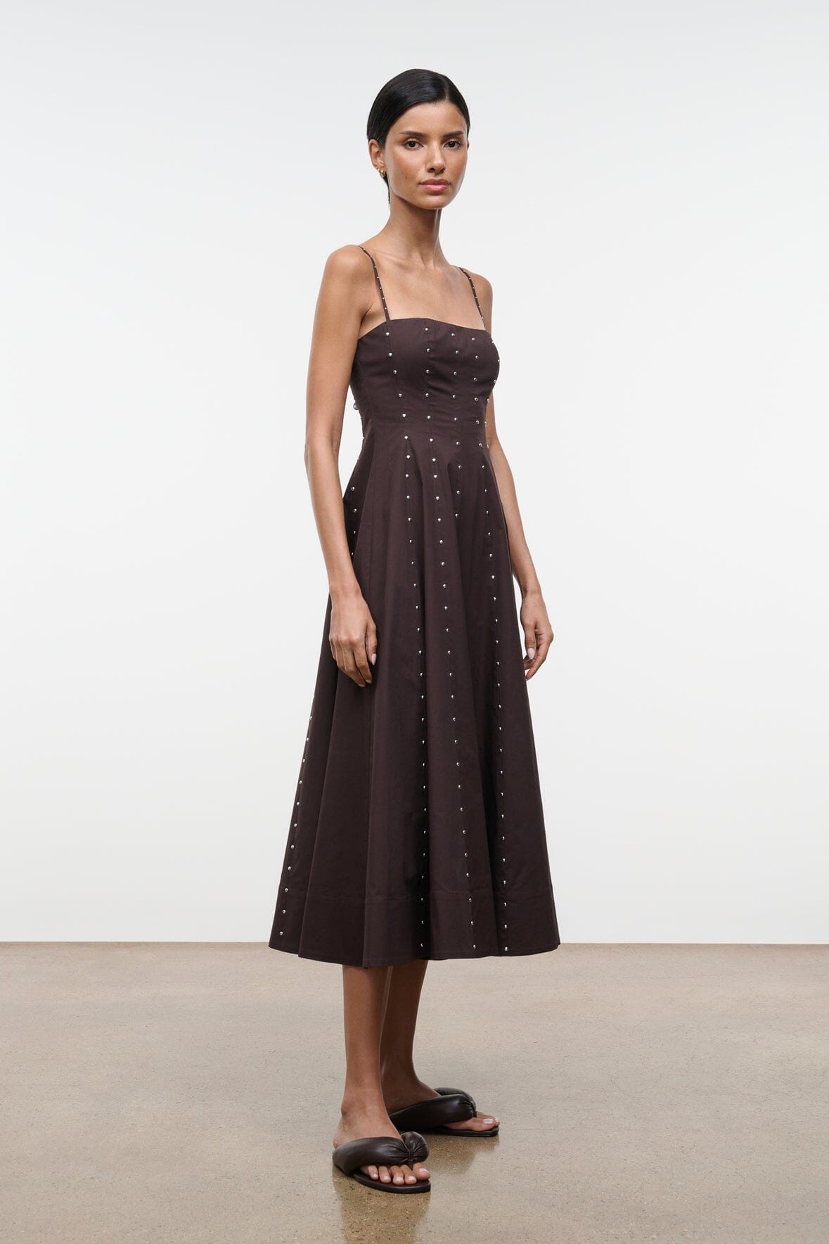 STAUD Dresses|Clothing|New In Wylie Dress Earth Studs