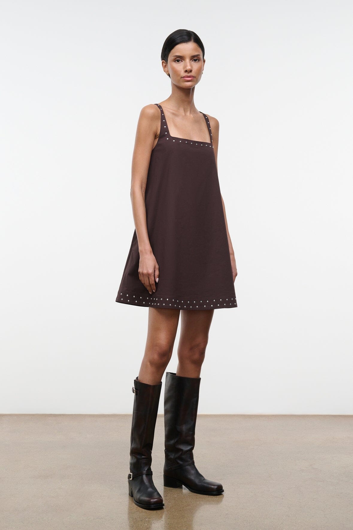 STAUD Dresses|Clothing|New In Brio Dress Earth Studs