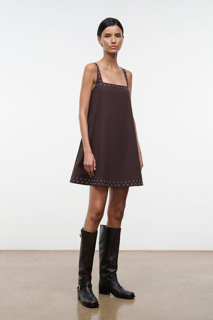 STAUD Dresses|Clothing|New In Brio Dress Earth Studs